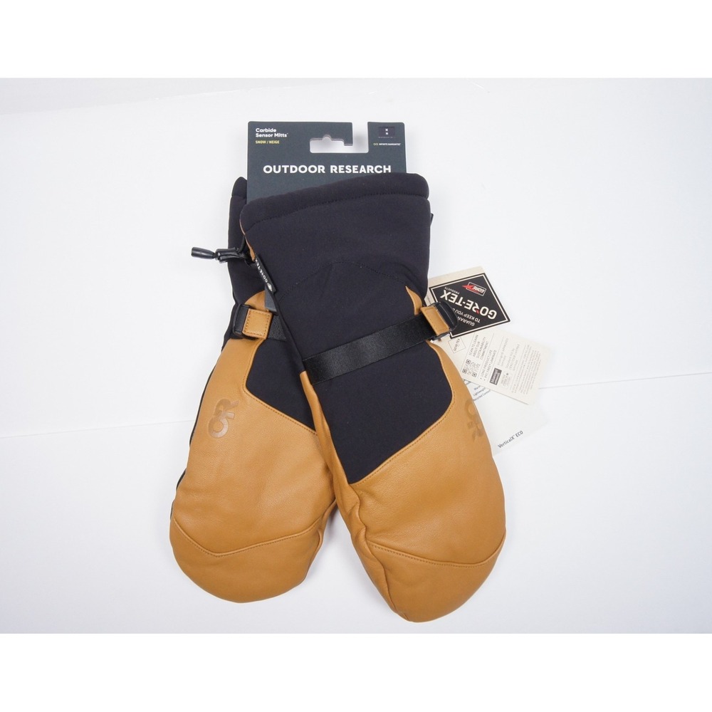 Outdoor Research Mitts Mens Medium Tan Carbide Sensor Gore Tex Snow Gloves NEW